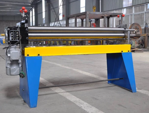 Dumaloq kanalli Slip Roll mashinasi elektr 3 Rolls Plitalar Rolling mashinasi